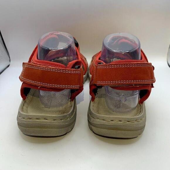 Josef Seibel Lucia 15 Womens Nubuck Leather Strappy Sandals In Red Size 11 - Picture 4 of 10